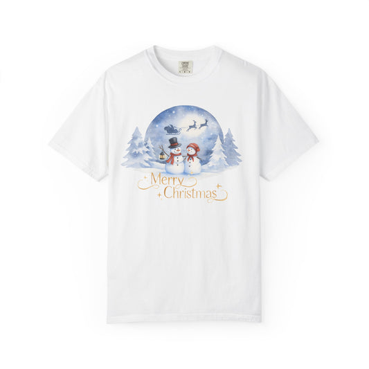 Christmas Snowmen — "Merry Christmas" Holiday Tee
