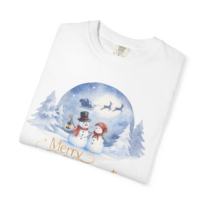 Christmas Snowmen — "Merry Christmas" Holiday Tee